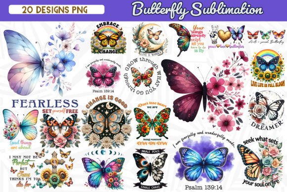 Download Butterfly Sublimation Bundle - Premium Resources
